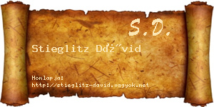 Stieglitz Dávid névjegykártya